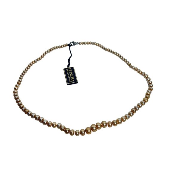 Honora Graduated Peach Freshwater Pearl Necklace (6028) - Picture 5 of 7